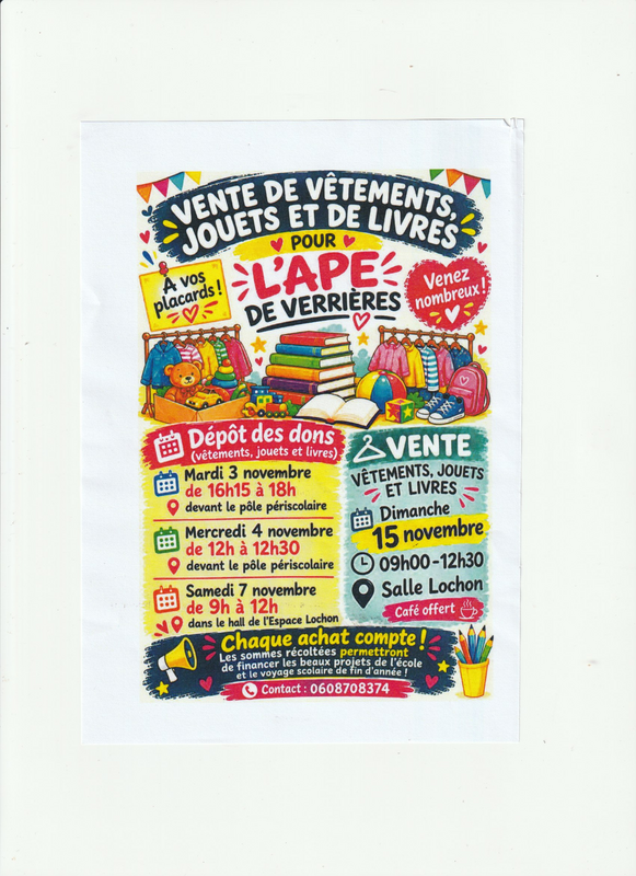 Bourse aux jouets, livres et vêtements