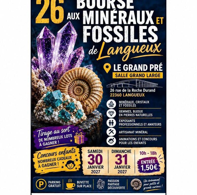 26ème salon exposition de minéraux, bijoux et fossiles, trésors de la terre