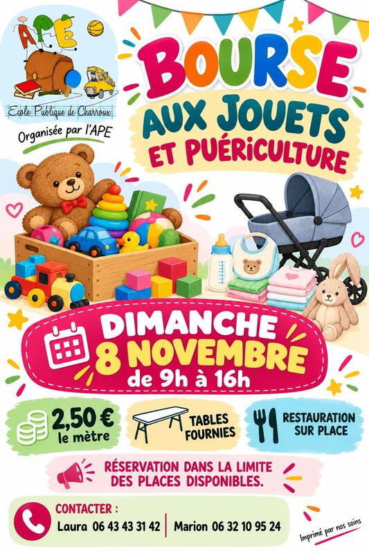 Bourse aux jouets, et puériculture