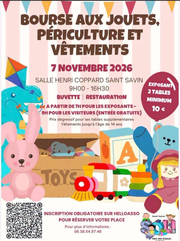 Bourse aux jouets, puériculture et vêtements