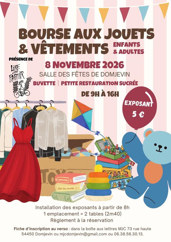Bourse aux jouets et vêtements