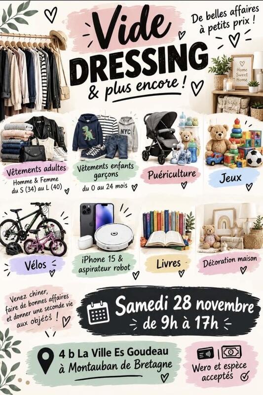 Grand vide-dressing à montauban-de-bretagne !