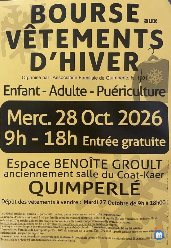 Bourse aux vêtements d'hiver