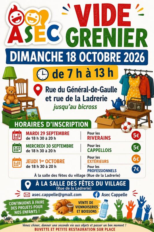 Vide grenier de l'asec