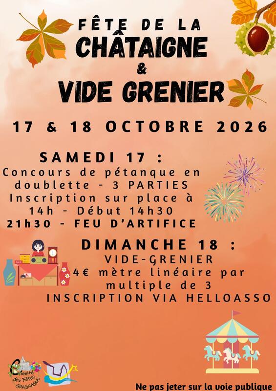 Vide grenier - fête de la châtaigne