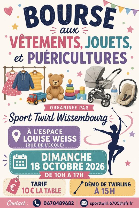 Bourse vêtements, jouets et puériculture