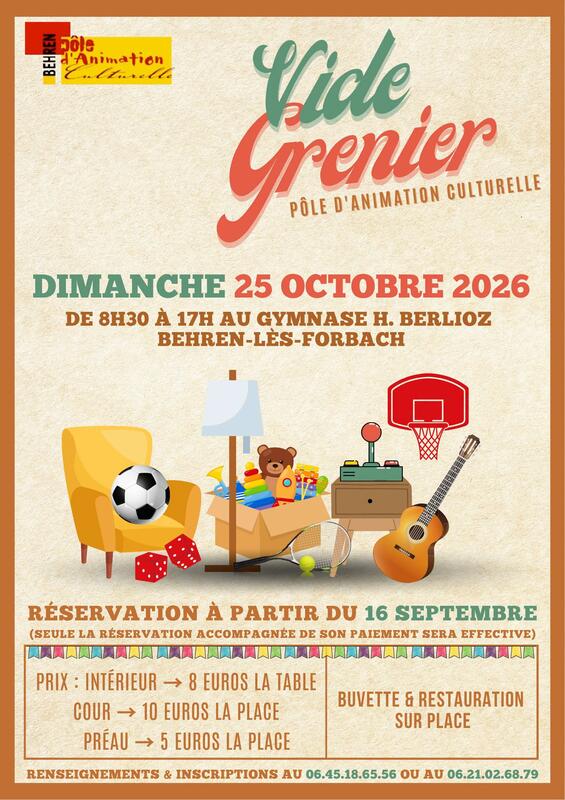 Vide grenier du pôle animation culturelle