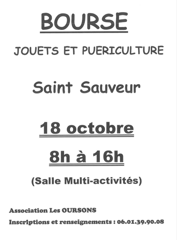 Bourse à la puériculture et jouets