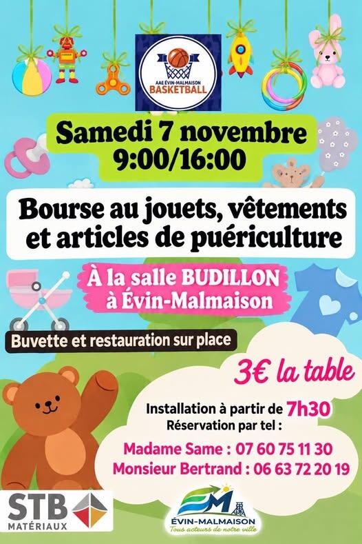 Bourse aux jouets, vêtements et puériculture