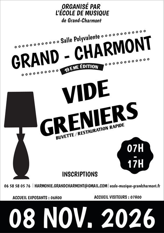 Vide grenier de l'harmonie de grand charmont