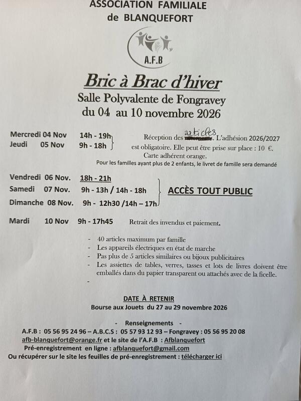 Bric à brac d'hiver